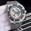 6 Vendi gli orologi da uomo 48 mm Offshore 26568 Cassa in acciaio inossidabile VK Cronografo al quarzo Cinturino in caucciù da lavoro Orologio da uomo305U