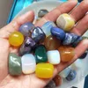 Assorted Blandade Stones Natural Rainbow Amethyst Moonstone Färgglada Rock Mineral Agate för Chakra Healing Reiki Polished Crystal