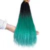 24-calowy Ombre Senegalese Twist Hair Szydełka warkocze 20 Roots / Pack Syntetyczny oplatający Włosy dla kobiet Szary, Bonde, Różowy, Brązowy