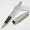 Kampanj Pen MSK 163 Rllerball Ballpoint Pen Golden Silver Metal Black Stripe Stationery med serienummer