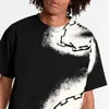 Fashion-Chain-Druck-T-Shirt Rücken gelber Aufkleber Kurzärmele Männer Frauen Paar lässige Street Skateboard T-Shirt Crew Neck HfHLTX035