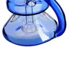 Blue Bong Dab Rig 유리 물 파이프 물 담뱃대 버블 러 핑크 Recycler Oil Rigs 14mm Banger Heady Percolator for 흡연 액세서리 Dabs