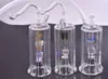 Glas vatten bongs 5 ​​tum med 10 mm glas oljebrännare rör tjock pyrex återvinning huvudbägare bong för rökning med LED-ljus glöd i mörkret