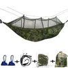 12 Colors 260*140cm Hammock With Mosquito Net Outdoor Parachute Hammock Field Camping Tent Garden Camping Swing Hanging Bed BH1746 TQQ