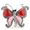 Noosa Snap Rhinestone Snap Knoppen Olieverf Butterfly 18mm Snap-knop DIY Armband Ketting Sieraden Gift