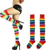 Girl Long Tube Socks Women Sexy Cotton Stripes Knees High Socks Festive Party Supplies Christmas socks 18 Color