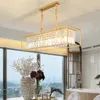 مطعم كريستال الثريا البسيطة ما بعد الحداثة المصباح الإبداعي Nordic Light Luxury Room Room Room Frashular Lamps مستطيلة