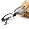 Retro Fashion Metal Half Frame Glasses Frame Woman Men Reading Glass UV Protection Clear Lens Computer Eyewear Eyeglasses1952283