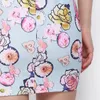 Moda-Yaz Kadın Vestidos Kolsuz Derin V Boyun Seksi Bodycon Elbise Kadın Ince Kawaii Çiçek Baskı Kalem Elbiseleri