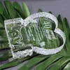 40 -årsjubileum Bröllopsgåvor En hjärtform Crystal Ornament Laser Graverade Minnesvärda souvenir presenterar för hustru eller make