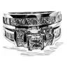 Vecalon Vintage Promise Ring Set 925 Sterling Silver Princess Cut 5a Cyrkon CZ Pierścionki zaręczynowe dla kobiet Mężczyźni Biżuteria Najlepszy prezent