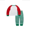 8 stylu chłopców dziewczęta świąteczne piżama 2018 nowe dzieci kreskówka Święty Santa Claus Elk Długie rękawy spodnie 2pcs zestawy garnitury B0016738084