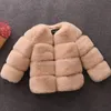 New Winter Girls Coat Elegant Baby Girl Faux Fur Jackets and Coats Thick Warm Parka Kids Outerwear Jacket BC452