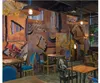 Dostosowane tapety 3D Wystrój Home Decor Photo Malowidła Papier Europejski Retro Vintage Rusty Metal Bar Cafe Mural Tło Tapeta na ściany