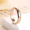 Anillos redondos simples de alta calidad para hombre, anillos de boda de color oro rosa para mujer, regalo de joyería de moda para amantes