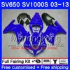 Lichaam voor Suzuki Sv650 SV1000S SV650S 03 04 05 06 07 08 308HM.7 SV 650s 1000 S 1000S Voorraad Rizla Blauw 2003 2004 2005 2006 2007 2008 Kuip