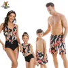 Palm Tree Print Swimsuit 2020 Dopasowanie strojów kąpielowych dla matki córki mamusi i ja bikini ubrania