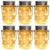 Подвесная Solar Mason Jar огни, 6 Pack шнур СИД Fairy Солнечные Laterns настольных ламп, Открытые лужайки декор для сада Патио, двора и лужайки.