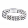 Heavy 12mm 18mm 30MM super Wide Men Biker Mesh Silver Chain 316L Stainless Steel Bracelets boys Titanium steel bangle jewelry