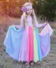 Toddler Baby Girl Lovely Colorful Tutu Dress Rainbow Striped Mesh Dresses Princess Party Dress Girls Clothes 1-6T