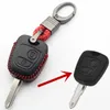 Citroen C2C3C4C5C8PICASS L3871193789 용 Peugeot 206306307408406에 대한 Flybetter Genuine Leather 2Button 플립 키 케이스 커버