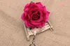 Teste di rose fiori artificiali fiori finti in plastica testa fiori di seta di alta qualità parete decorazione di nozze