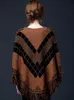 2019 Jesień Kobiety Sweter Batwing Knitwear Rękawem Tassel Hem Luźne Pulower Bluzka Nieregularna płaszcz Pcho Poncho Cape Knitting Swetry