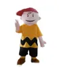 Costume della mascotte di Halloween Charlie Formato adulto di alta qualità Cartoont Cappello rosso Ragazzo Costumi di carnevale di Natale Spedizione gratuita