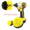 3 Pcs Power Scrub Drill Cleaning Brush For Bathroom Shower Tile Grout Cordless Scrubber Attachment Brushes Kit c845