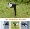 Stock negli Stati Uniti - New Landscape Light 14LED Super Bright Solar Spotlight Garden Courtyard Outdoor LED Solar Lawn Light