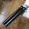 1 Pz Coltello pieghevole Flipper con cuscinetto a sfere di qualità eccellente D2 Lama in raso Manico in ebano Coltelli tascabili EDC Coltelli regalo con fodero in pelle