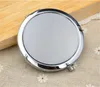 DHL New Silver Pocket Thin Compact Mirror Blank round Makeup Mirror DIY Costmetic Mirror Wedding Gift 5120198