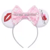 Nowy styl Walentynki Dekoracje Cekiny Big Bow Pałąk Akcesoria Do Włosów Dorosłych Kids Mouse Modelowanie Ucha Modelowanie Hoop Hair Sticks