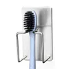 wall mount electric toothbrush cup holder sticker metal 304 stainless steel self adhesive eco friendly for family