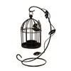 Креативная клетчатая клетчатка Tealight Candle Holder Romantic Iron Bird Cage подвесная фонарь для вечеринки свадебные дома