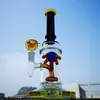 Bangs en verre capiteux 5mm d'épaisseur Bong conduites d'eau pomme de douche Perc percolateurs Dab Rigs fumer narguilé tube droit 14mm joint femelle CS1223