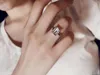 Moda-2020 início da primavera série único anel de diamante S925 banhado a prata 18K ouro esmeralda corte feminino moda jóias308K