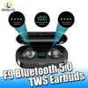 F9 Bluetooth 5.0 Headset Magnético Cancelamento de Ruído 8D HiFi Som Handsfree Fones de Ouvido Sem Fio com Display LED para iPhone 12 Pro Max Izeso