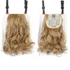 Short Wavy Female Hair Ponytail Heat Resistant Synthetic Drawstring Natural Clip In Hair Extensions Pony Tail1583967