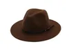 Kobiety Fedoras kapelusze szerokie brzegi zewnętrzne czapki retro western vaquero faux zamszowy kowbojski cowgirl sunshade hat3564507