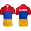 Armenia Youth Młodzież Made Numer Numer Zdjęcie Logo Red Black Green Tees Arm Country Polo Shirt Armenian Nation Flag AM Ubrania