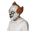 Silikon Film Stephen King'in It 2 ​​Joker Pennywise Tam Yüz Korku Palyaço Lateks Cadılar Bayramı Partisi Korkunç Cosplay Prop Maske RRA2127 Maskesi