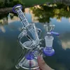 Heady Glass Bong Recycler Dab Oil Rig 미니 리그 화려한 사이드카 워터 파이프 7 인치 워터 봉 샤워 헤드 보울 xl-1972