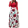 HOT 2019 Women Casual Long Sleeve Floral Boho Print Regular Long Maxi Dress Ladies Ankle-Length Dress#T2