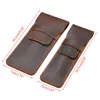 Pencil Bags Leather Pen Holder Brown Fountain Pouch Handmade Ballpoint Protective Sleeve Cover For Office1