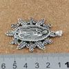 Matka Boża Z Medalu Szklego Medalu Religijnego Alloy Urok Wisiorek Do Tworzenia Biżuterii Bransoletka Naszyjnik Akcesoria DIY 30 sztuk / partia Antique Silver A-482A