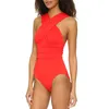 Bather One Piece Baddräkt Plus Storlek Badkläder Kvinna 2019 Baddräkt För Kvinnor Sexig Bodysuit Monokini Badkläder Maj Beach Y19062801