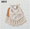 Baby Bibs Burp Cloths Infant Tassel Floral Bandana Two Layer Printed Saliva Towels INS Waterproof Cotton Linen Scarves Pinafore Bib CZYQ5762