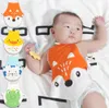 Grande avental do bebê Bib para recém-nascido manequim alimentação Rapazes Meninas dos desenhos animados Fox Duck Padrão arroto pano de toalha
