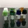 Convertidor de cabeza de burbuja de vidrio de dibujos animados multicolor Bongs de vidrio al por mayor Quemador de aceite Pipas de agua de vidrio Plataformas petroleras Fumar